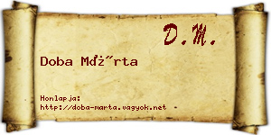 Doba Márta névjegykártya